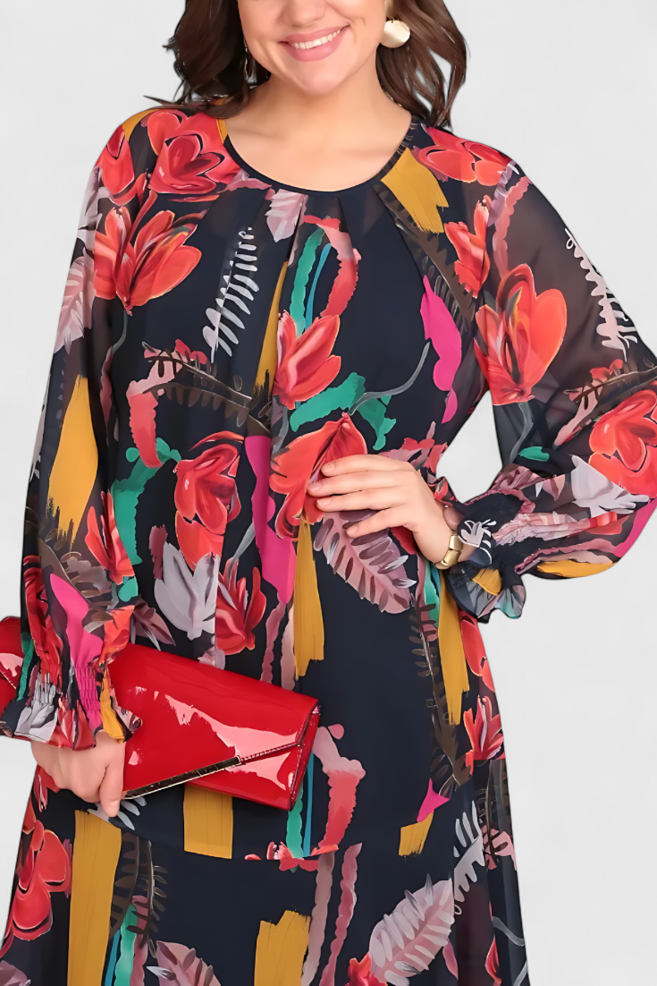 Vestido midi floral | Annegret