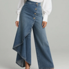 Abigail - Jeans de denim de corte slim con diseño envolvente