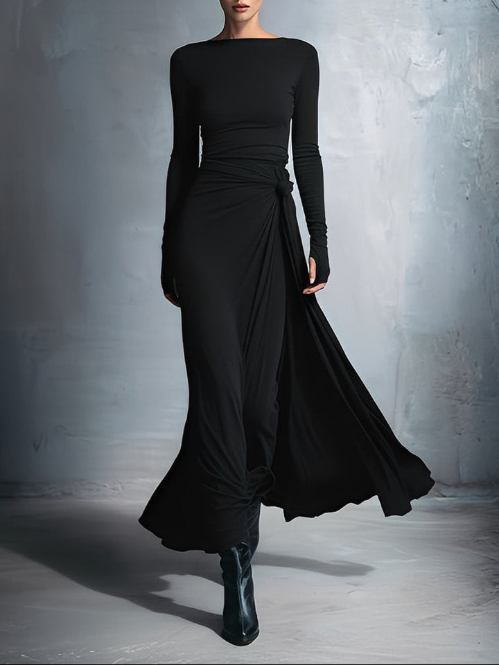 Vittoria - Vestido largo con nudo lateral