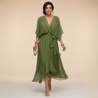 Monica - Vestido con escote en V