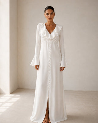 Vestido Midi con Botones Perla | Camille