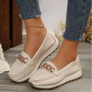 EVELYN | Mocasines con Hebilla de Diamantes