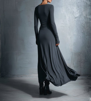 Vittoria - Vestido largo con nudo lateral