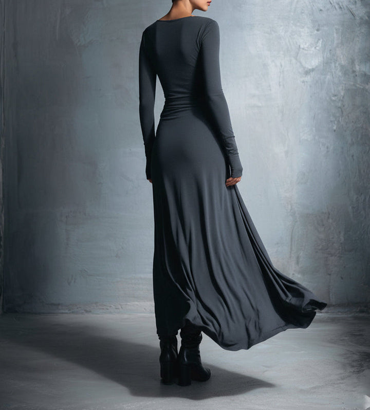 Vittoria - Vestido largo con nudo lateral