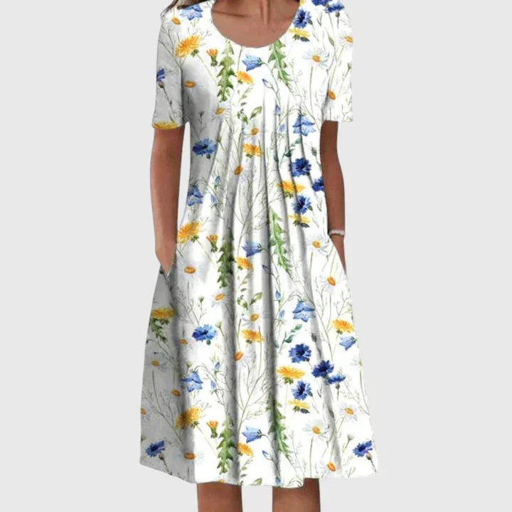 Vestido elegante que cubre el vientre