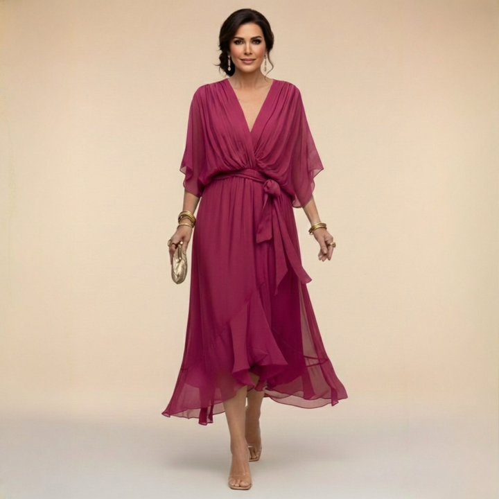 Monica - Vestido con escote en V