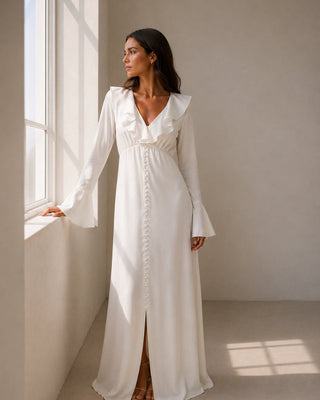 Vestido Midi con Botones Perla | Camille