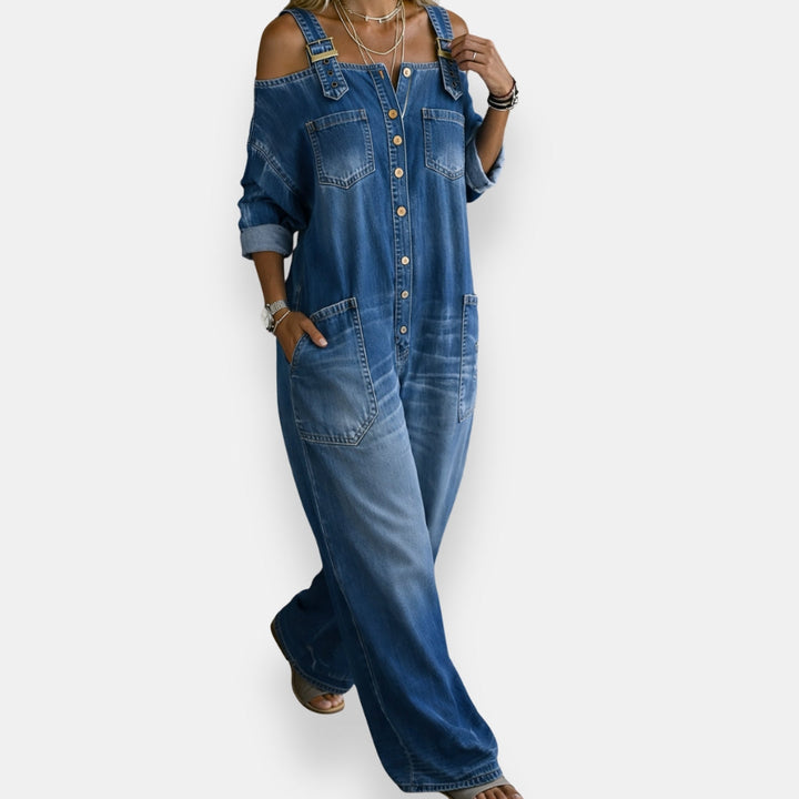 Coumba | Mono vaquero con tirantes, elegante y desenfadado