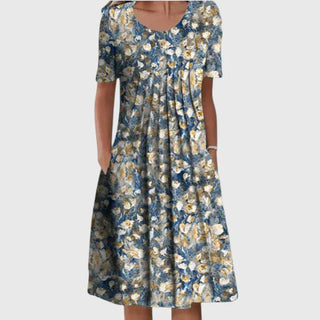 Vestido elegante que cubre el vientre