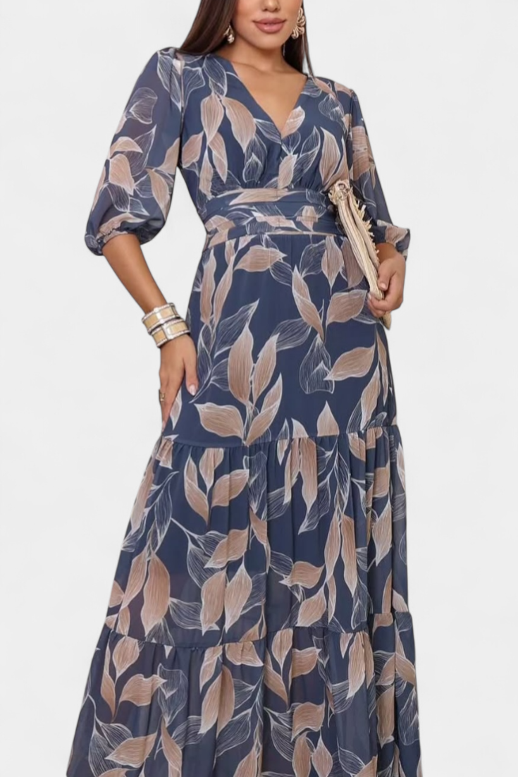 Vestido largo floral | Aísha