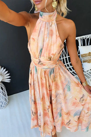 Halter™ - Vestido maxi con estampado
