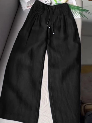 Zofia – Pantalones de algodón de moda con piernas anchas