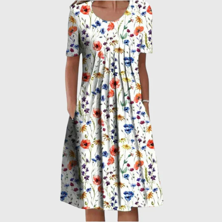 Vestido elegante que cubre el vientre