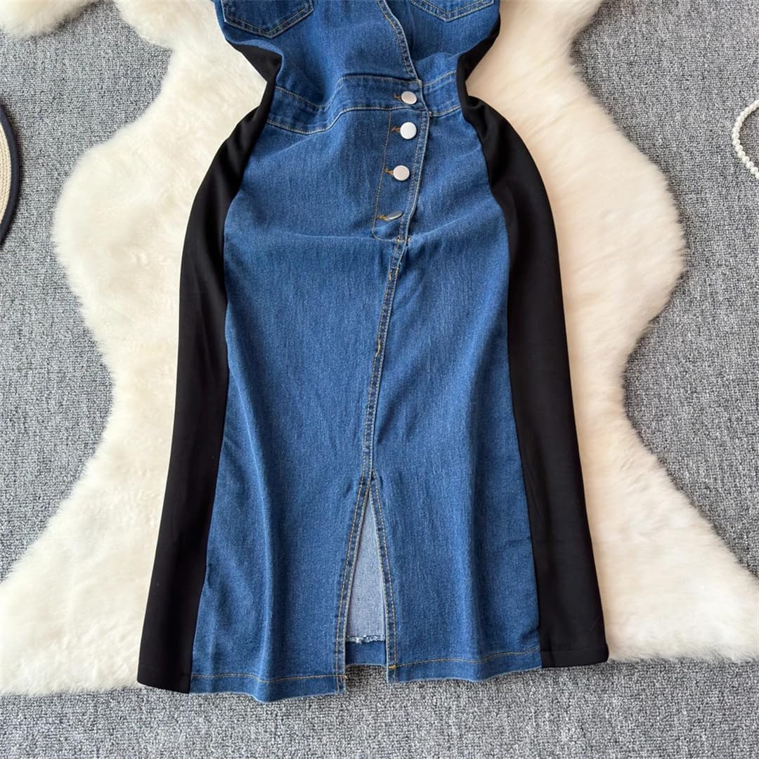 👗 Vestido Vaquero Ajustado para Mujer – Elegancia Casual con Toque Moderno
