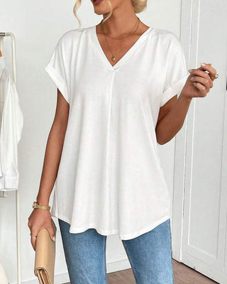 Blusa plisada de manga corta para mujer - chic y femenina