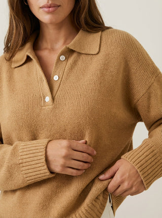 Laura - Jersey de Punto con Cuello Elegante