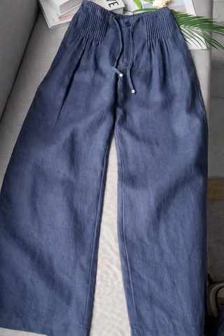 Zofia – Pantalones de algodón de moda con piernas anchas