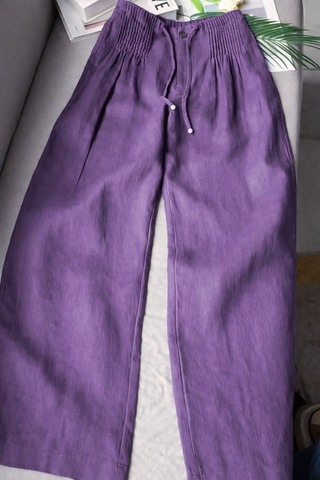 Zofia – Pantalones de algodón de moda con piernas anchas