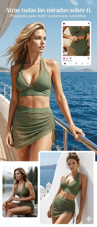 🌞 Renovación de verano: ¡50% de descuento! 🏖️ Cintura alta, acentos de malla y efecto moldeador para el look de verano perfecto 🌊☀️