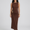 Cinthia | Vestido elegante con enganches dorados