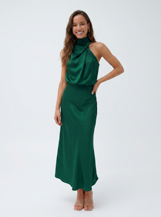 Carmina | Vestido largo con cuello halter