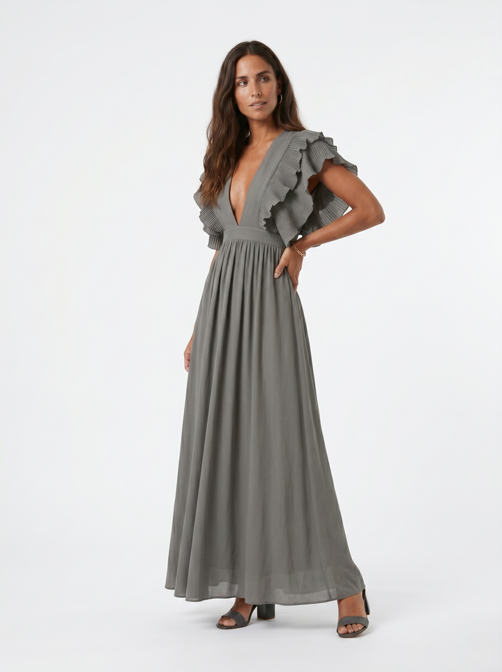 Teresa | Vestido largo elegante con escote en V