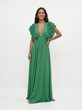Teresa | Vestido largo elegante con escote en V