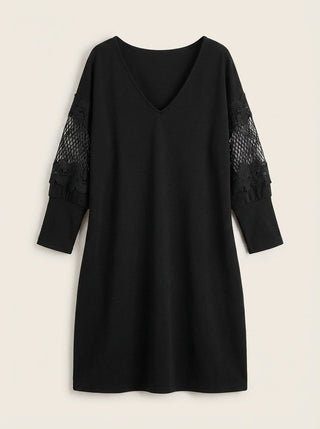 Eva - Vestido Elegante en Encaje con Escote en V
