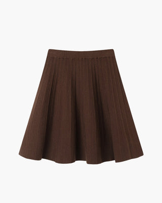 Falda Mini Plisada de Lana | Oxford