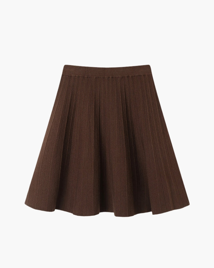 Falda Mini Plisada de Lana | Oxford