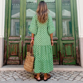 Vestido Maxi Verde Bohemio