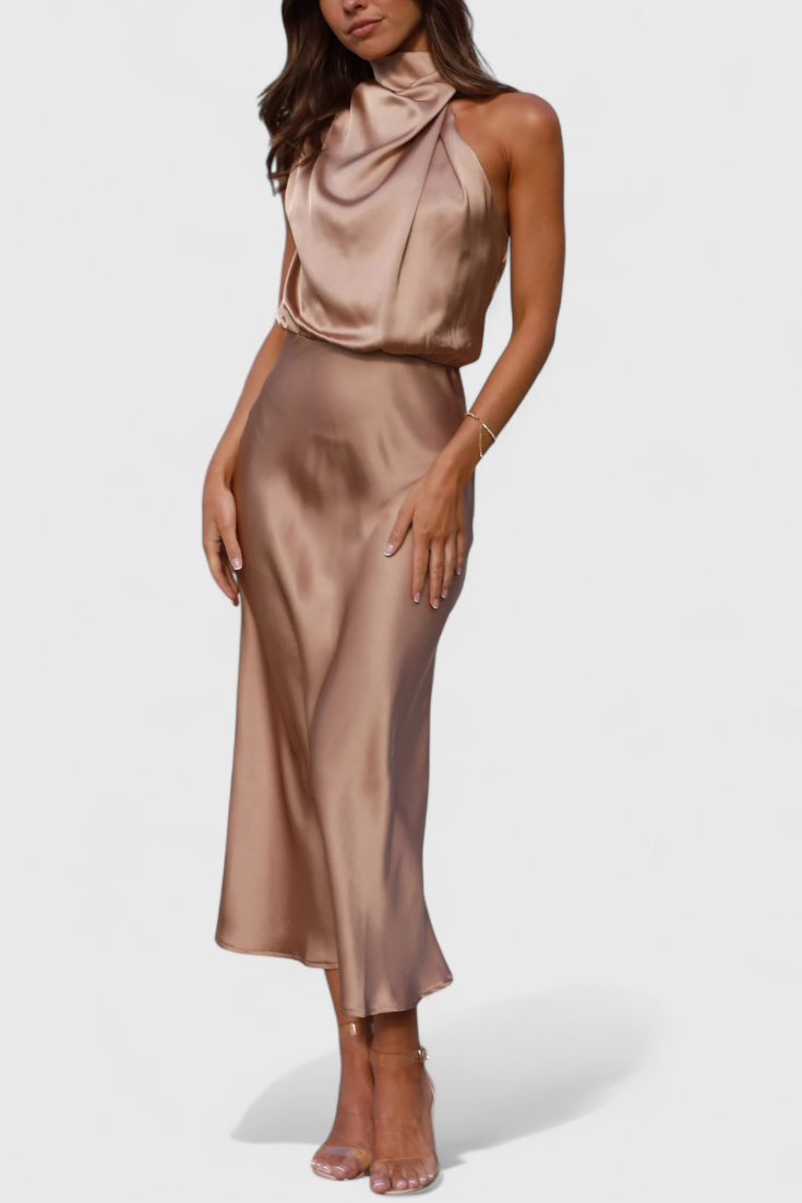 Vestido drapeado | Rina
