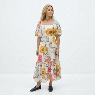 Vestido midi floral | Kacey