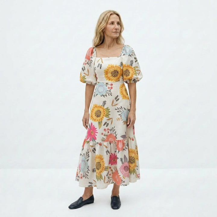 Vestido midi floral | Kacey
