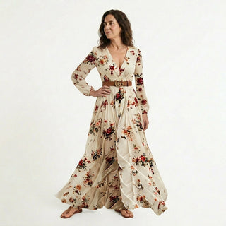 Vestido largo floral | Amanda
