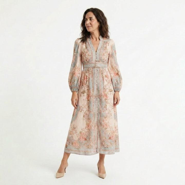 Vestido largo floral | Dorotila