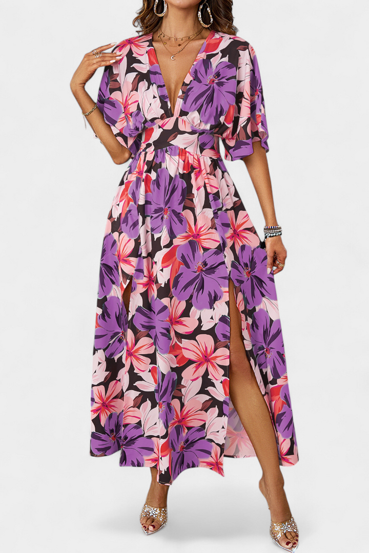Vestido largo floral | Julie