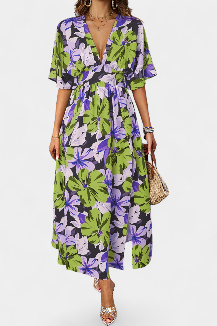 Vestido largo floral | Julie