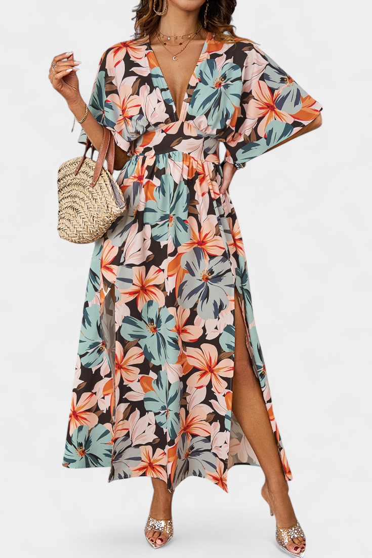 Vestido largo floral | Julie