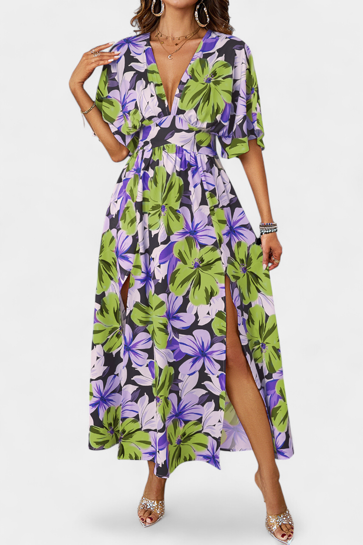 Vestido largo floral | Julie