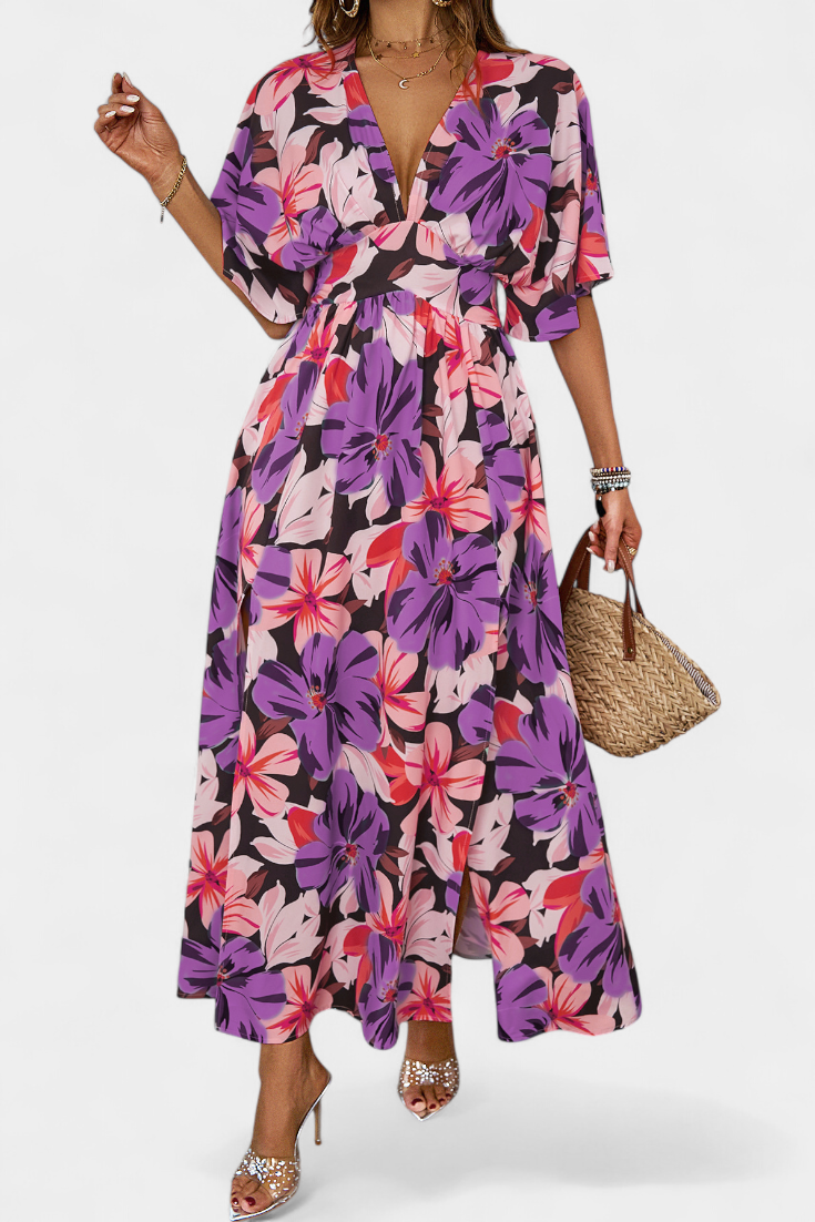 Vestido largo floral | Julie
