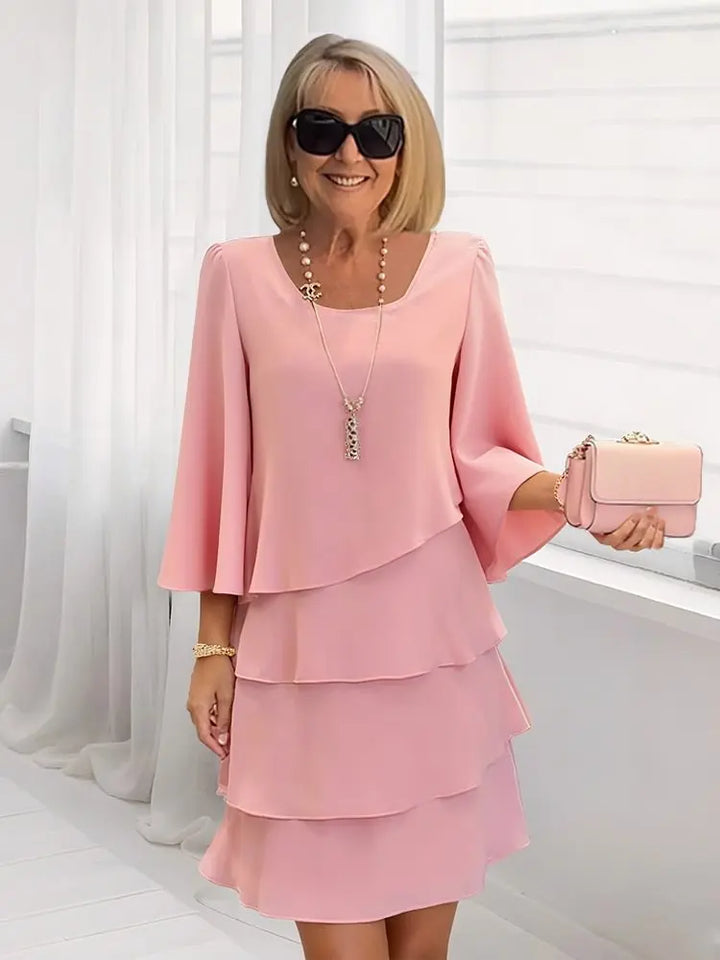 Élise – Vestido de elegancia fluida con volantes