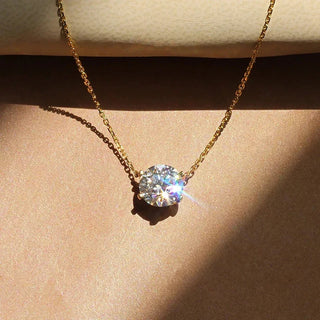 NAIA | Collar Solitario Elegante de Cristal