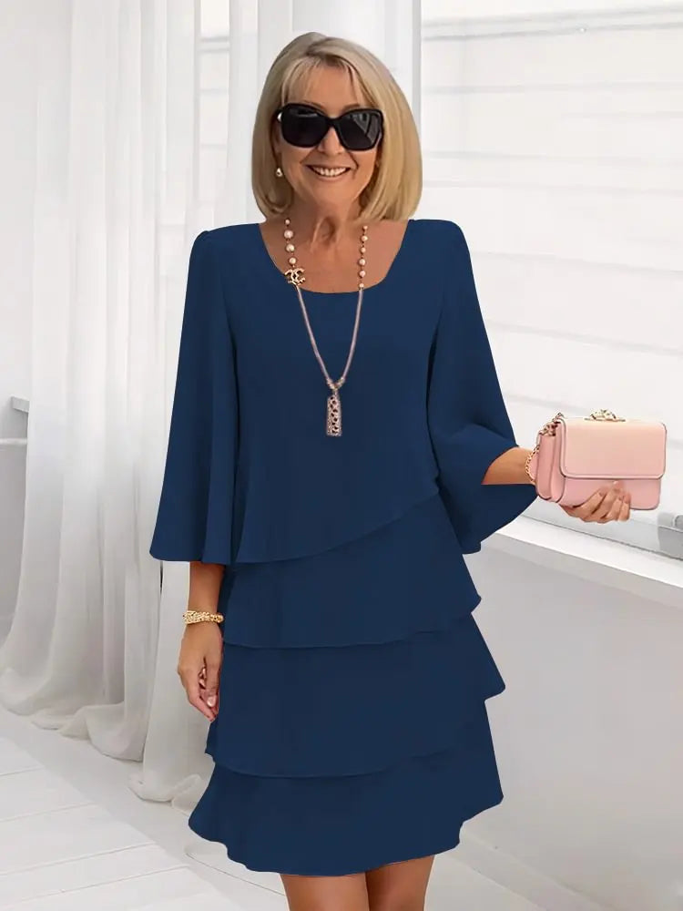 Élise – Vestido de elegancia fluida con volantes