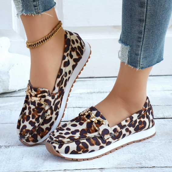 EVERLY | Mocasines con Estampado de Leopardo