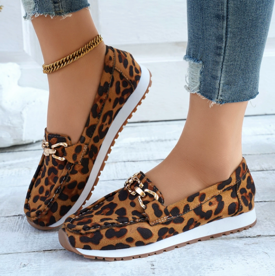 EVERLY | Mocasines con Estampado de Leopardo