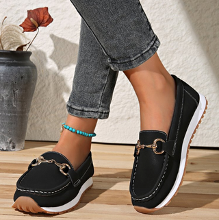 ELODIE | Mocasines Planos con Hebilla