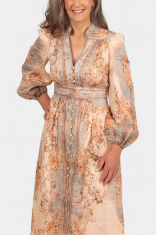 Vestido largo floral | Dorotila
