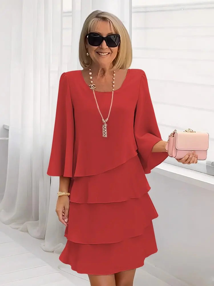 Élise – Vestido de elegancia fluida con volantes