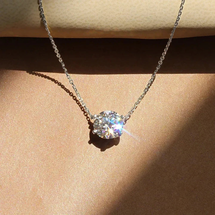 NAIA | Collar Solitario Elegante de Cristal